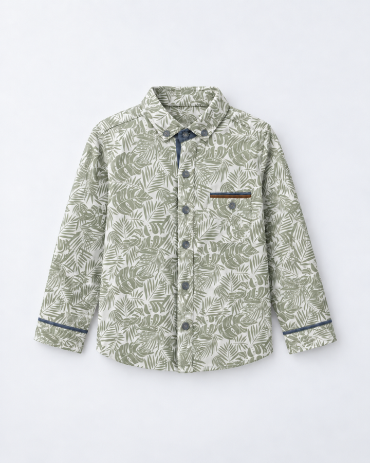 Camisa Niño Manga Larga con Estampado