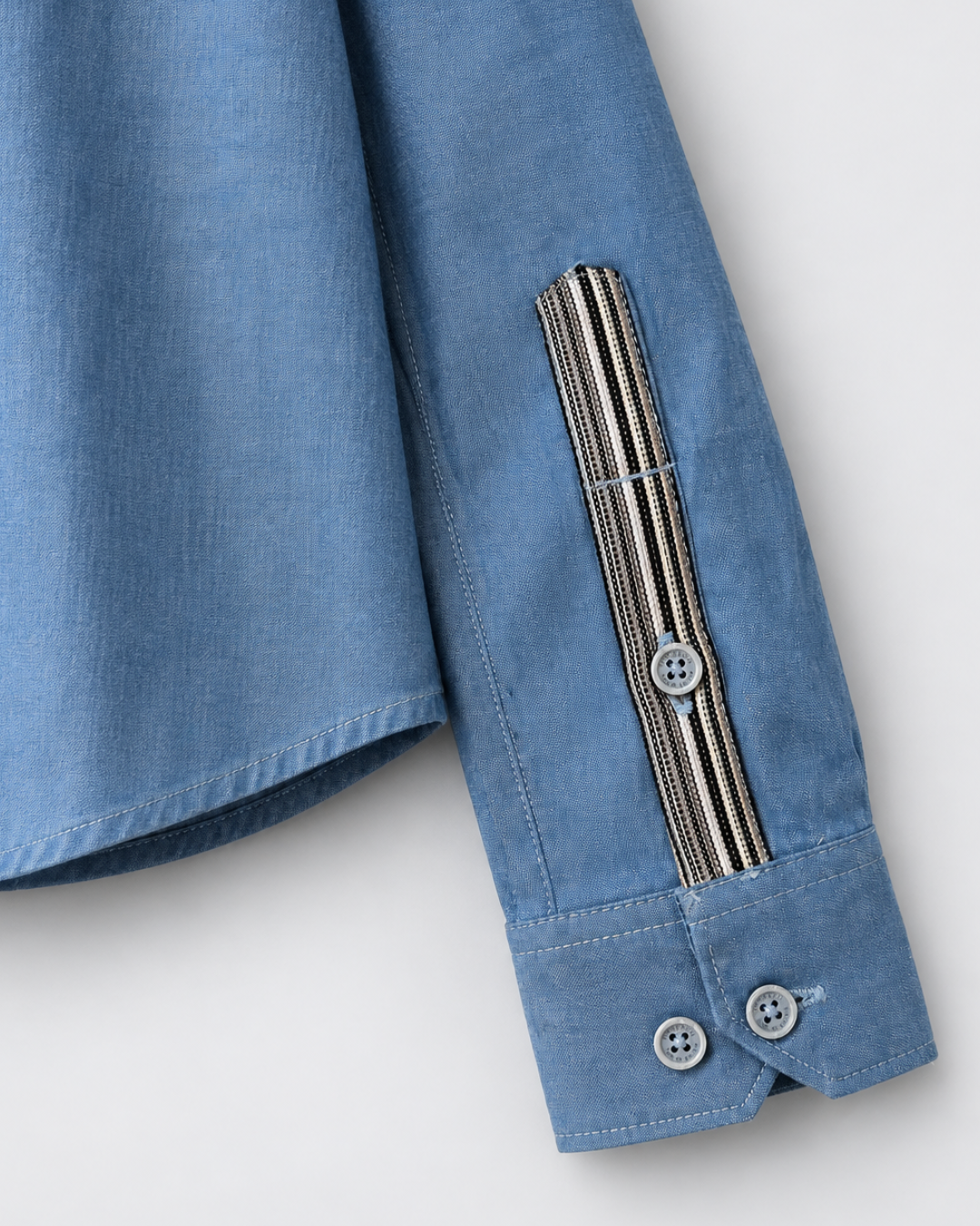 Camisa Niño de Jean con Pechera Manga Larga