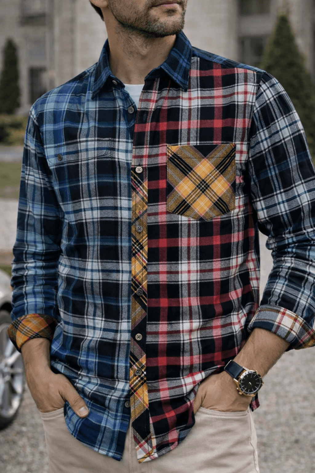 Camisa Patchwork Heritage - Purple Rain