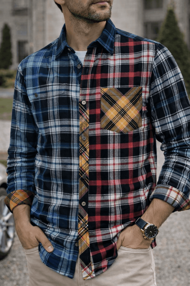 Camisa Patchwork Heritage - Purple Rain