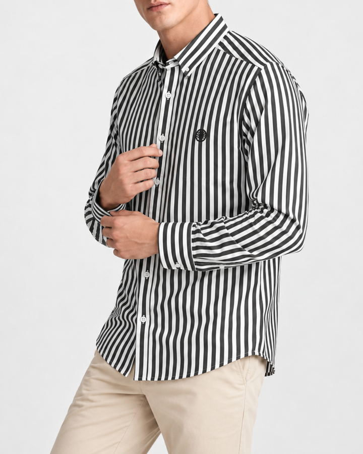 Camisa Rayas Manga Larga clásica