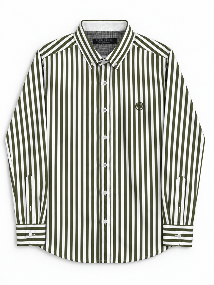Camisa Rayas Manga Larga clásica