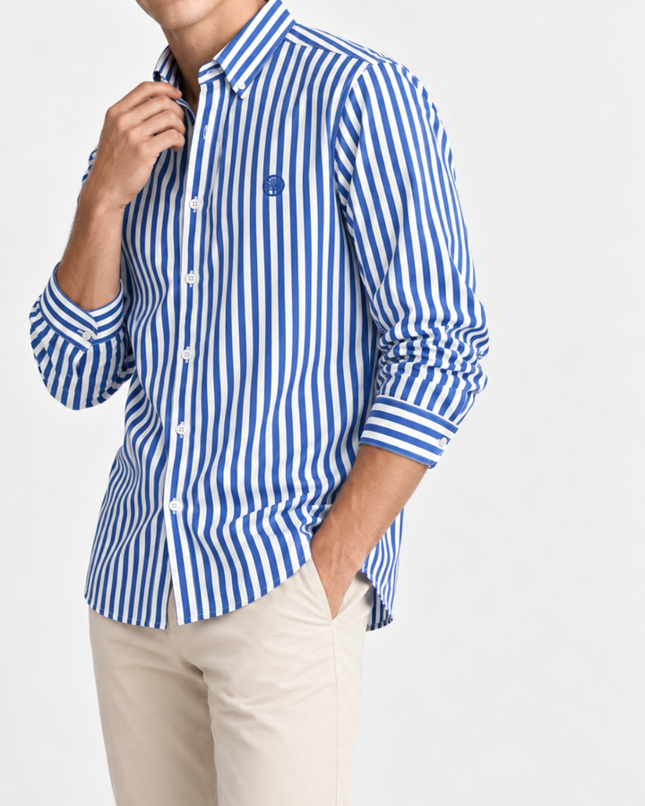 Camisa Rayas Manga Larga clásica