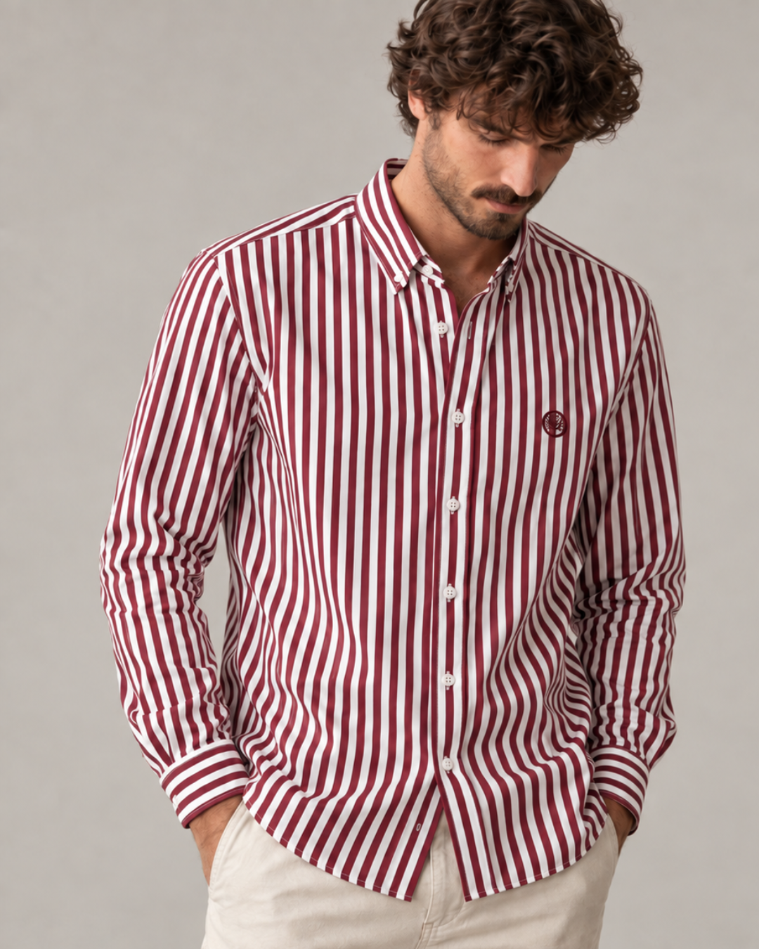 Camisa Rayas Manga Larga clásica