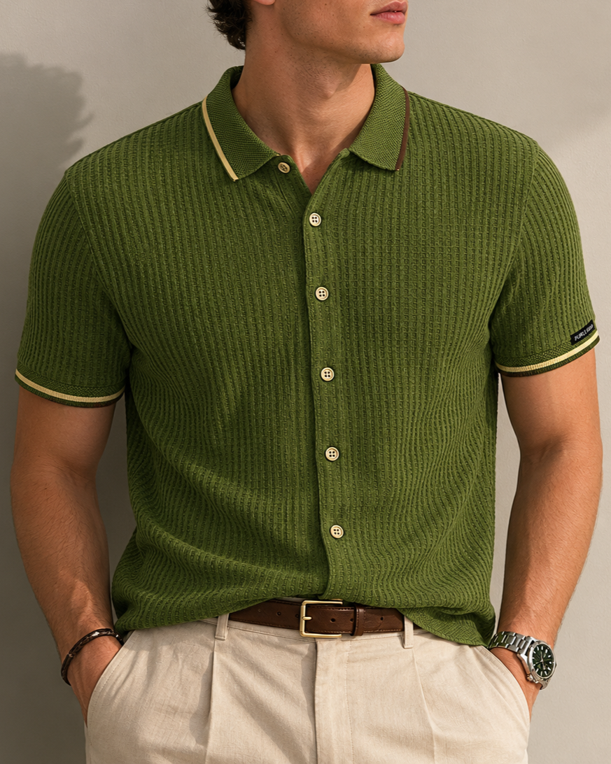 camisa texturizada hombre, camisa casual elegante hombre, camisa manga corta hombre, camisa premium hombre, camisa tejido texturizado, camisa beige hombre, camisa cómoda hombre, camisa con elastómero, camisa smart casual hombre, camisa cuello tejido hombre, camisa moderna hombre, camisa fresca hombre, camisa Purple Rain, camisa de botones hombre, camisa para combinar con pantalón negro.