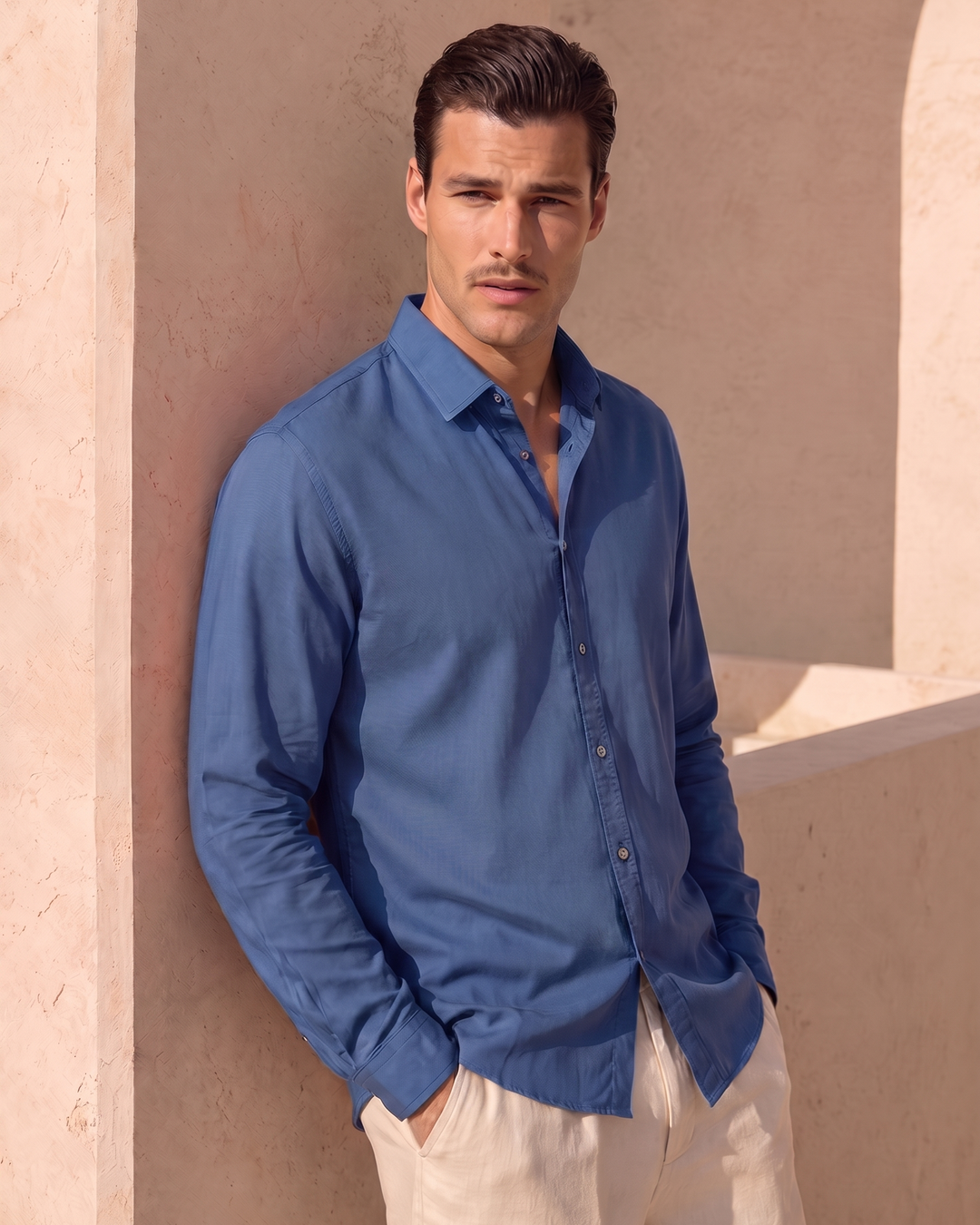 CAMISA HOMBRE AZUL 
