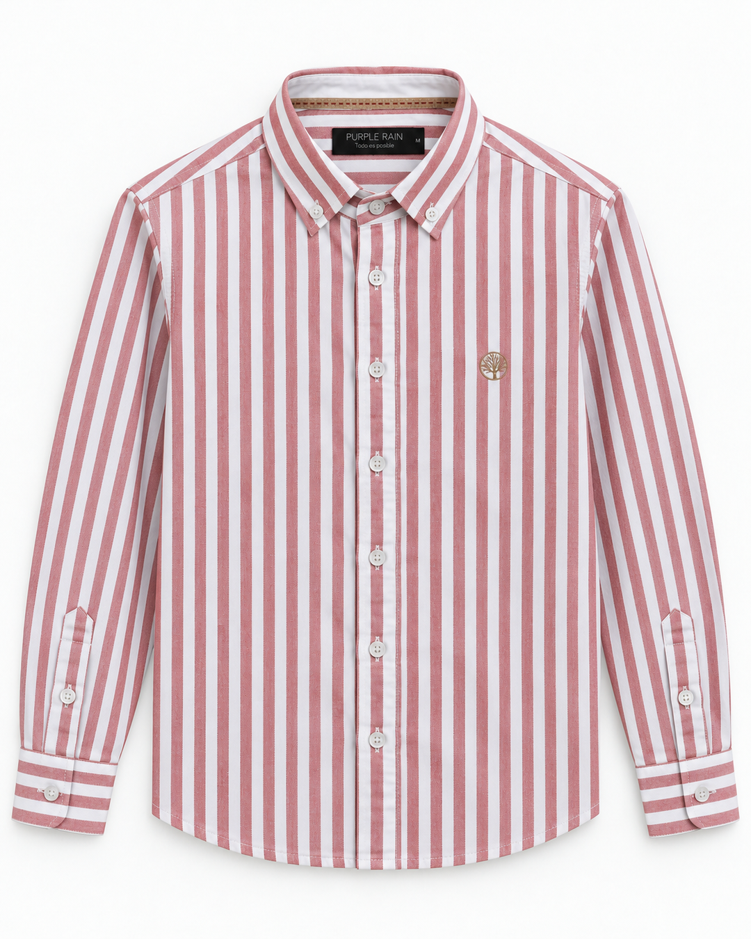 Camisa Hombre Rayas Verticales Algodón