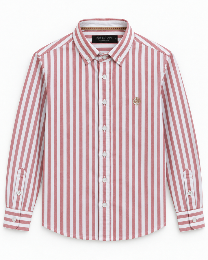 Camisa Hombre Rayas Verticales Algodón