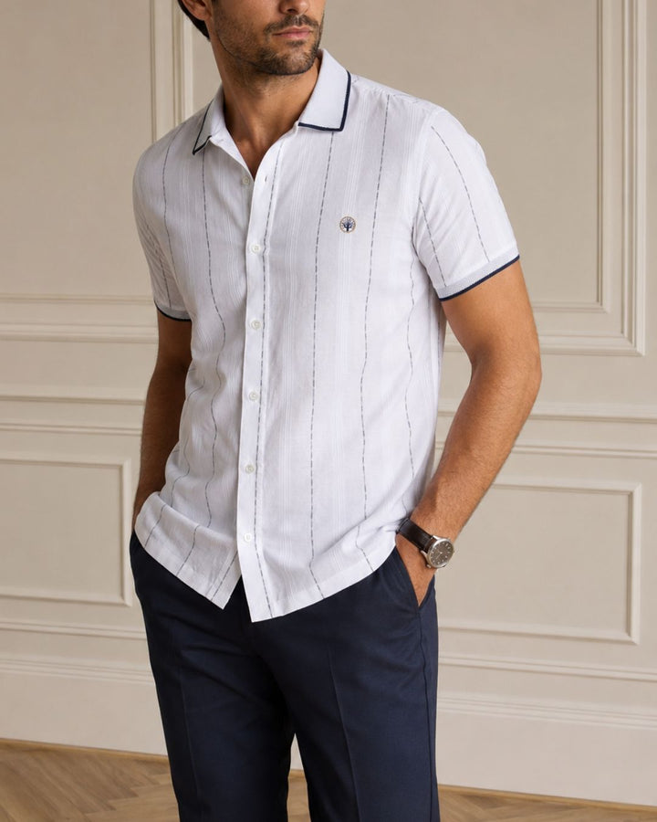 Camisa de hombre Polo Texturizada en Algodón