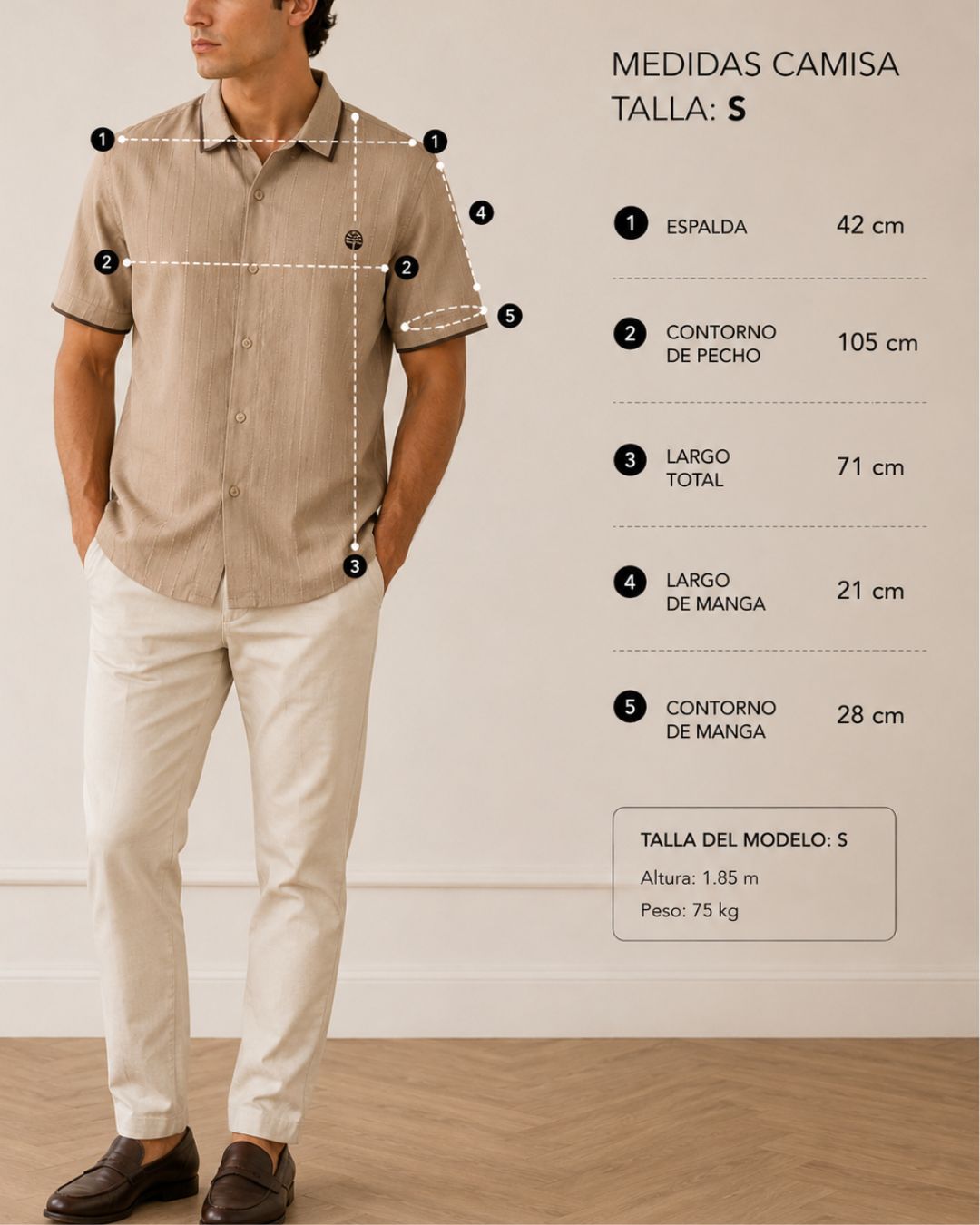 Camisa de hombre Polo Texturizada en Algodón