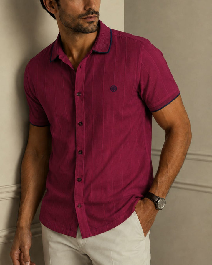 Camisa de hombre Polo Texturizada en Algodón