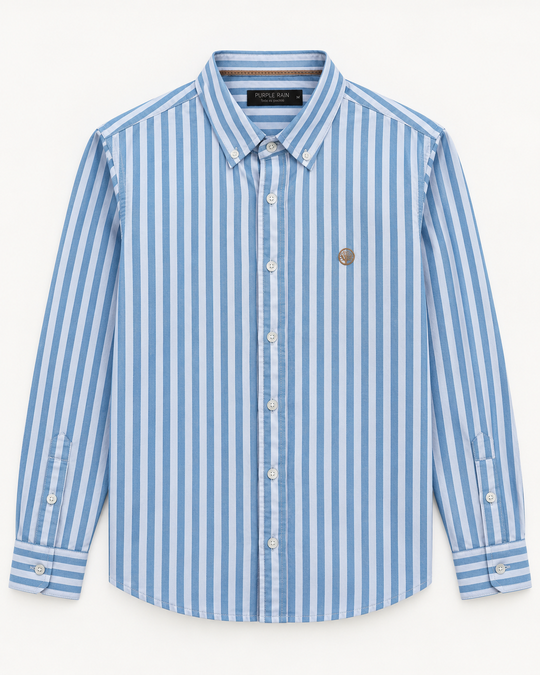 Camisa Hombre Rayas Verticales Algodón