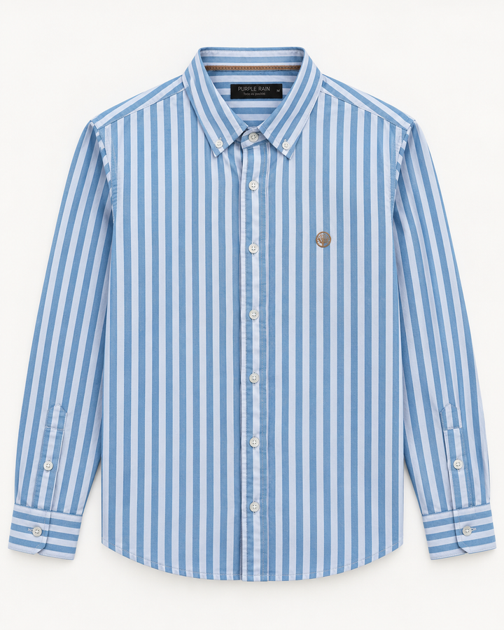 Camisa Hombre Rayas Verticales Algodón