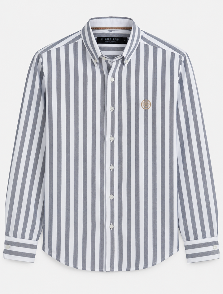 Camisa Hombre Rayas Verticales Algodón