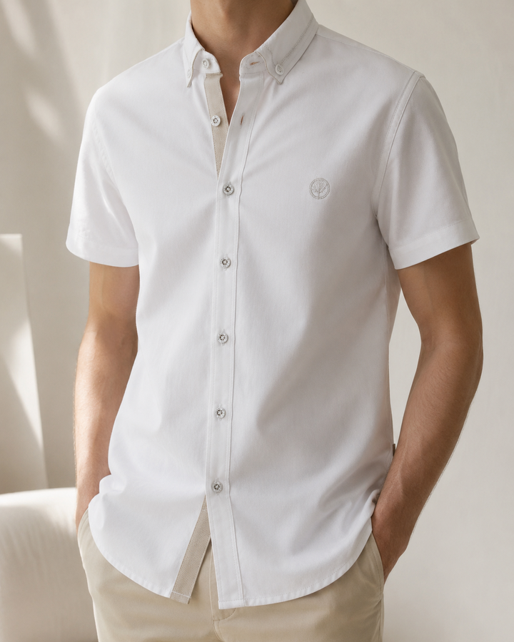 Camisa slim rayon poliester