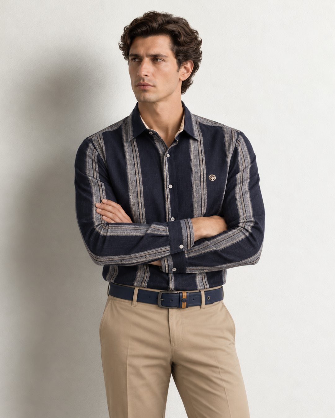 Camisa manga larga Toscana Rayas Texturizadas