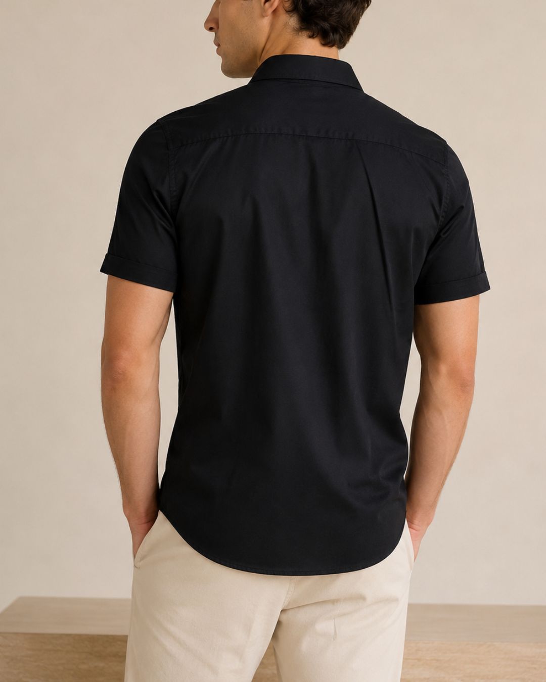 Camisa masculina manga corta en rayón viscosa