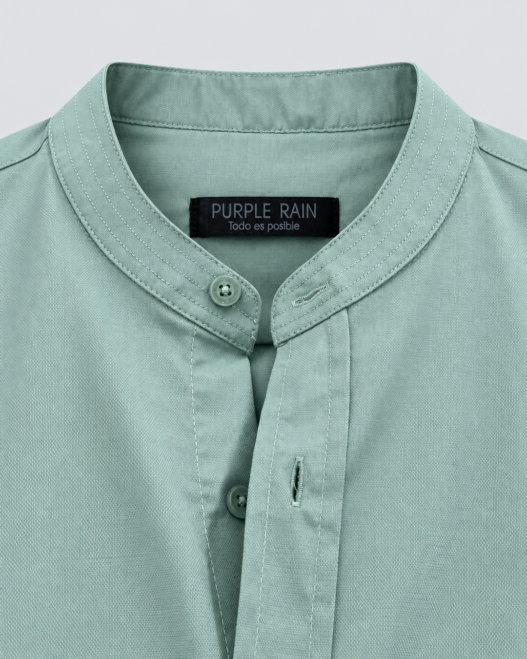 Camisa Hombre Cuello Neru  Manga Larga