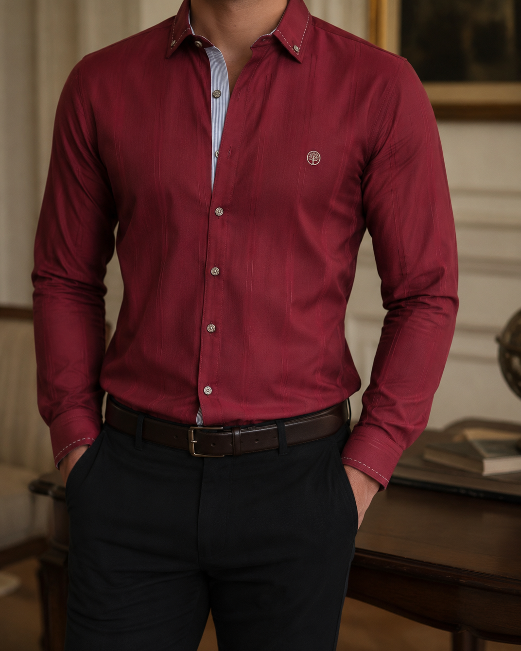 Camisa elegante 100% algodon