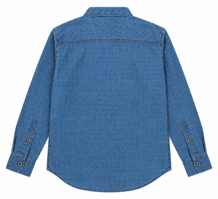 Camisa hombre Índigo Texturizada Cuadros