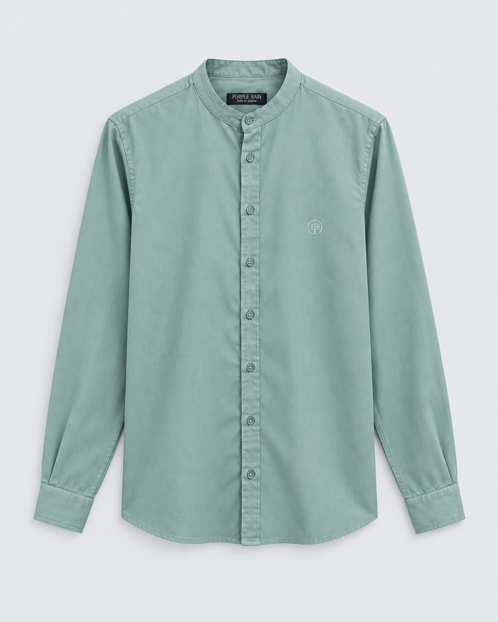 Camisa Hombre Cuello Neru  Manga Larga