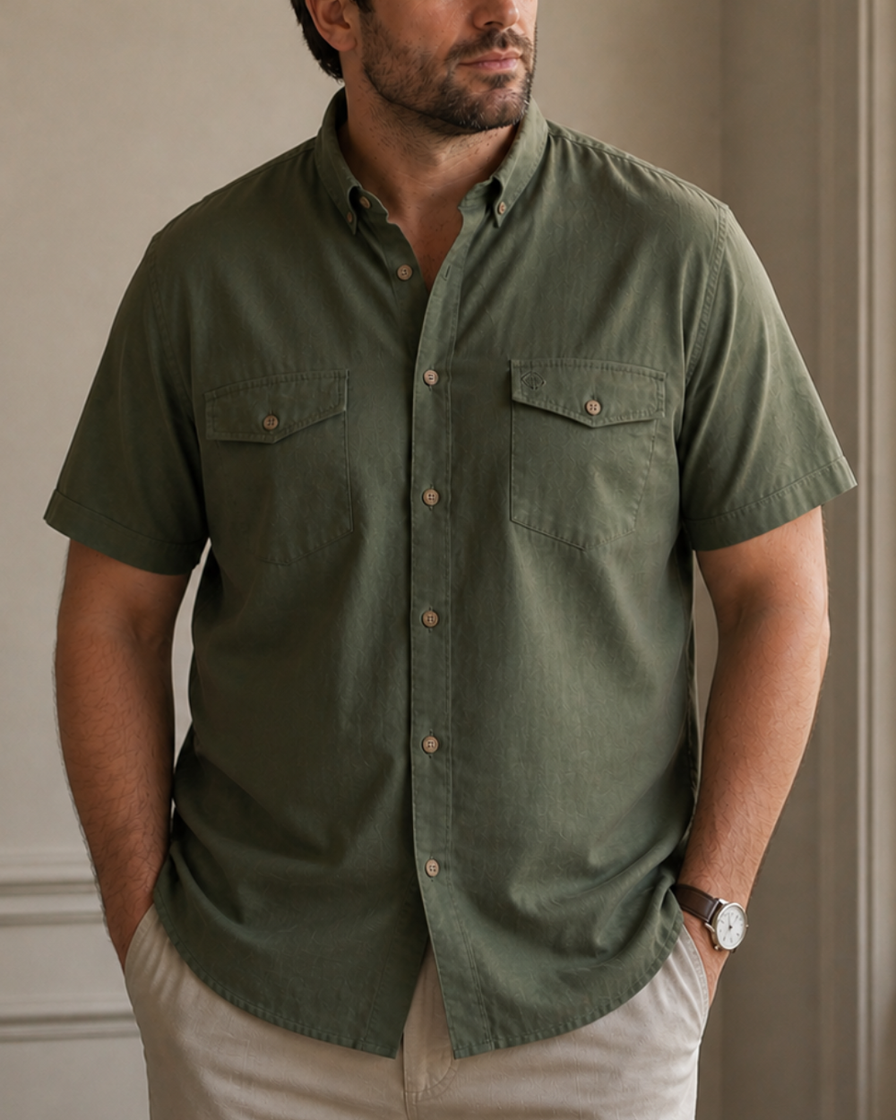 Camisa  Premium Twill Viscoza - Purple Rain