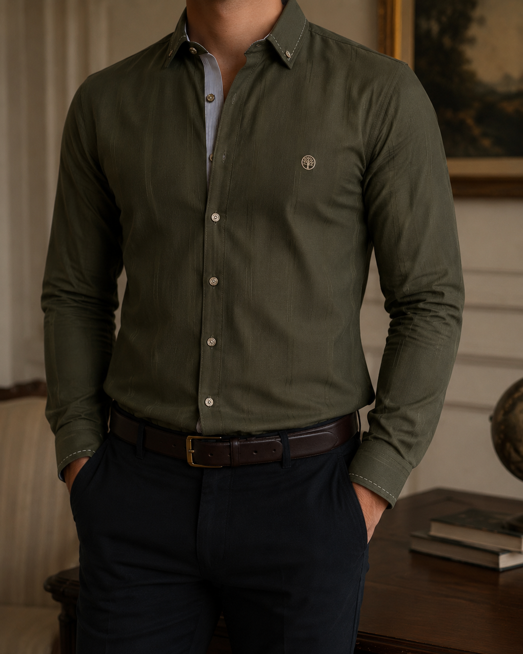 camisa hombre slim fit