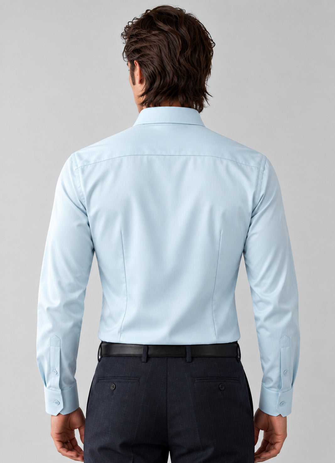 Camisa Hombre Manga Larga en Rayón Stretch con Brillo Sutil – Tonos Pastel