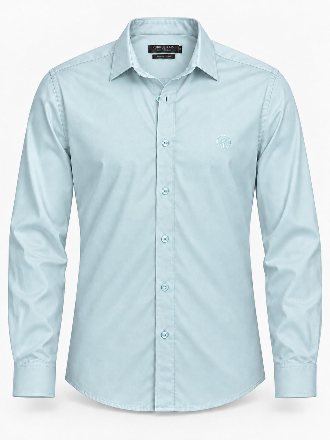 Camisa Hombre Manga Larga en Rayón Stretch con Brillo Sutil – Tonos Pastel