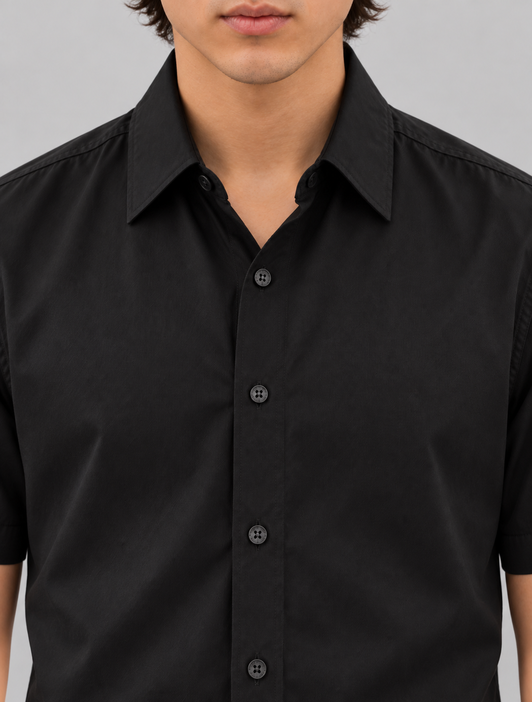 Camisa de manga corta para hombre en viscosa – Corte relajado