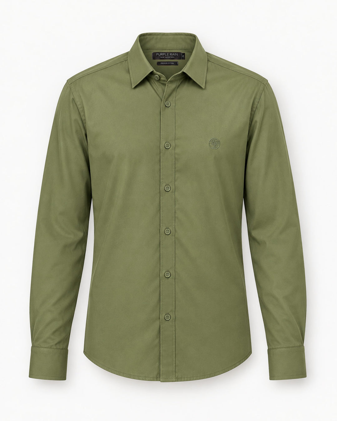 Camisa Hombre Manga Larga en Rayón Stretch con Brillo Sutil – Tonos Pastel