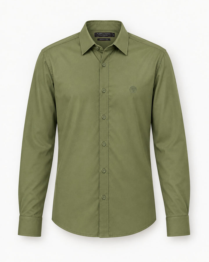 Camisa Hombre Manga Larga en Rayón Stretch con Brillo Sutil – Tonos Pastel