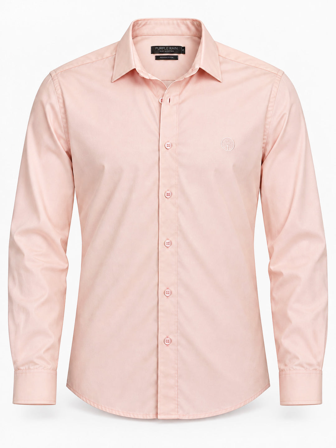 Camisa Hombre Manga Larga en Rayón Stretch con Brillo Sutil – Tonos Pastel