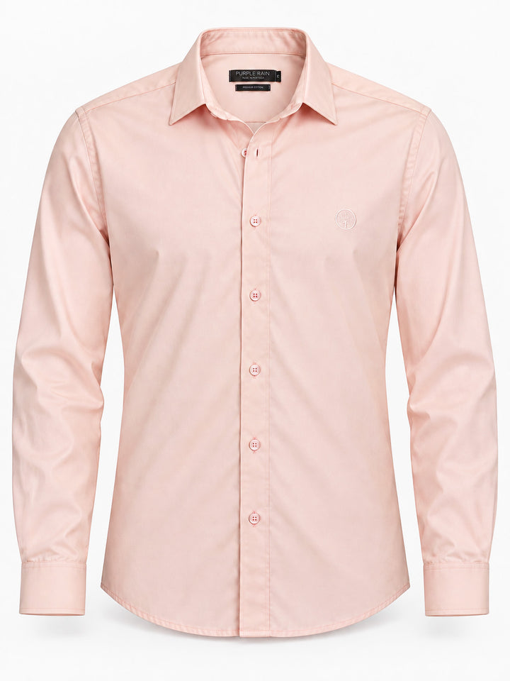 Camisa Hombre Manga Larga en Rayón Stretch con Brillo Sutil – Tonos Pastel