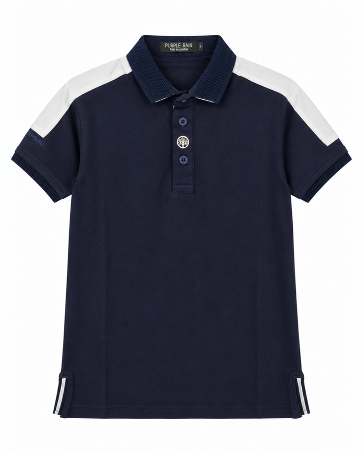 Camiseta Polo Hombre con Cuello texturizado
