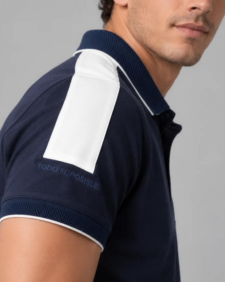 Camiseta Polo Hombre con Cuello texturizado