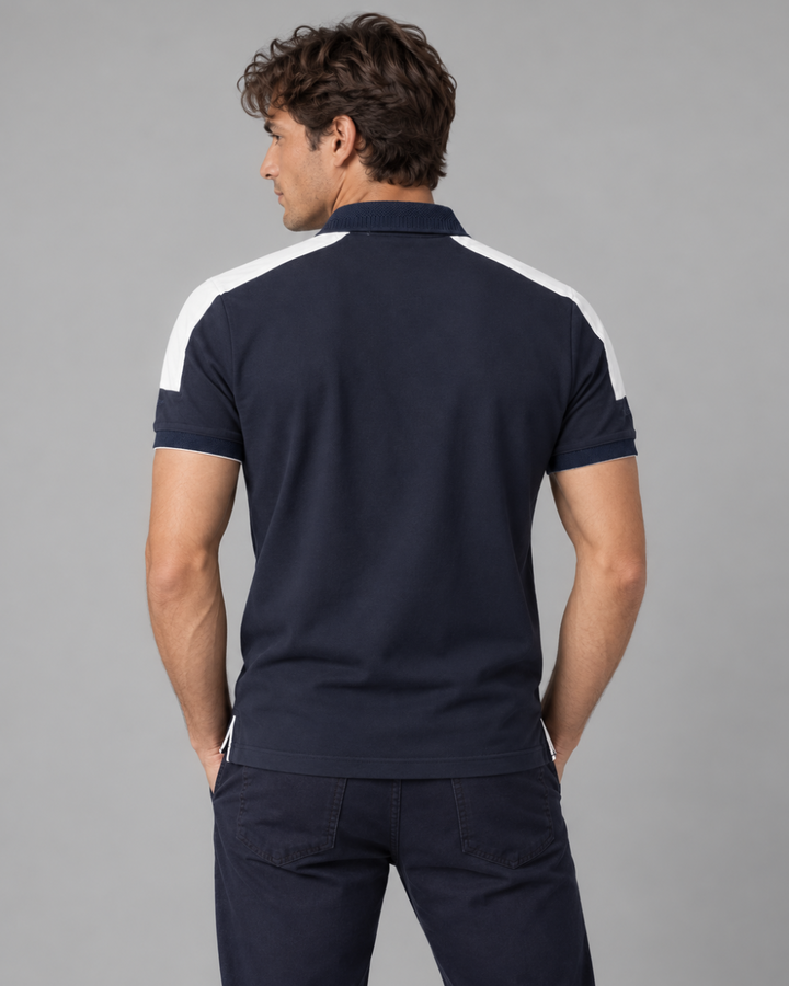 Camiseta Polo Hombre con Cuello texturizado