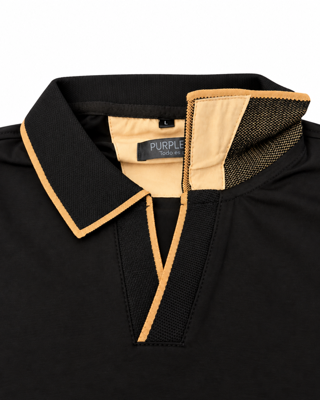 Camiseta Polo Hombre con Cuello y Pechera texturizada
