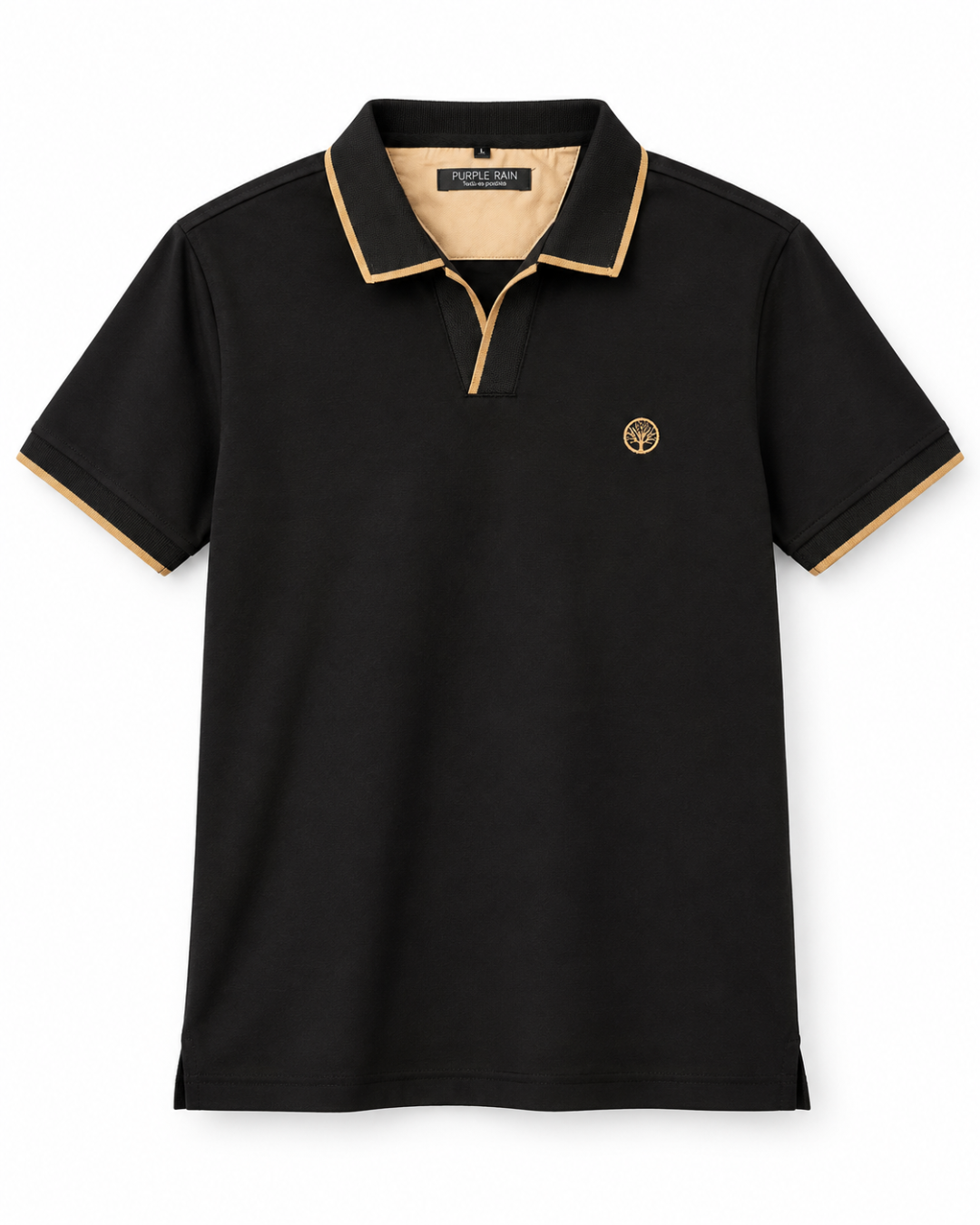 Camiseta Polo Hombre con Cuello y Pechera texturizada