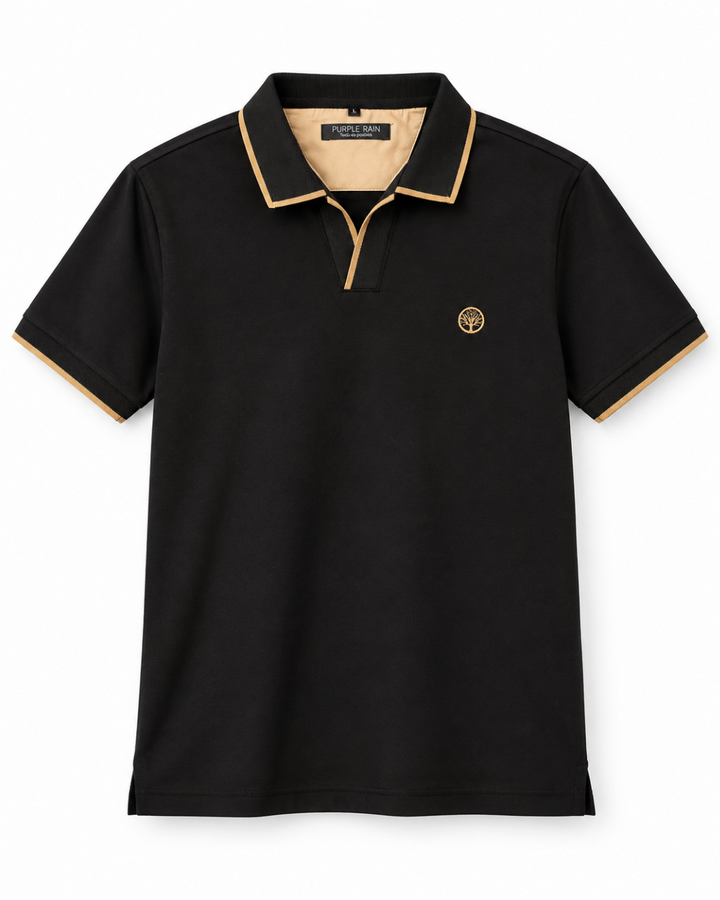 Camiseta Polo Hombre con Cuello y Pechera texturizada