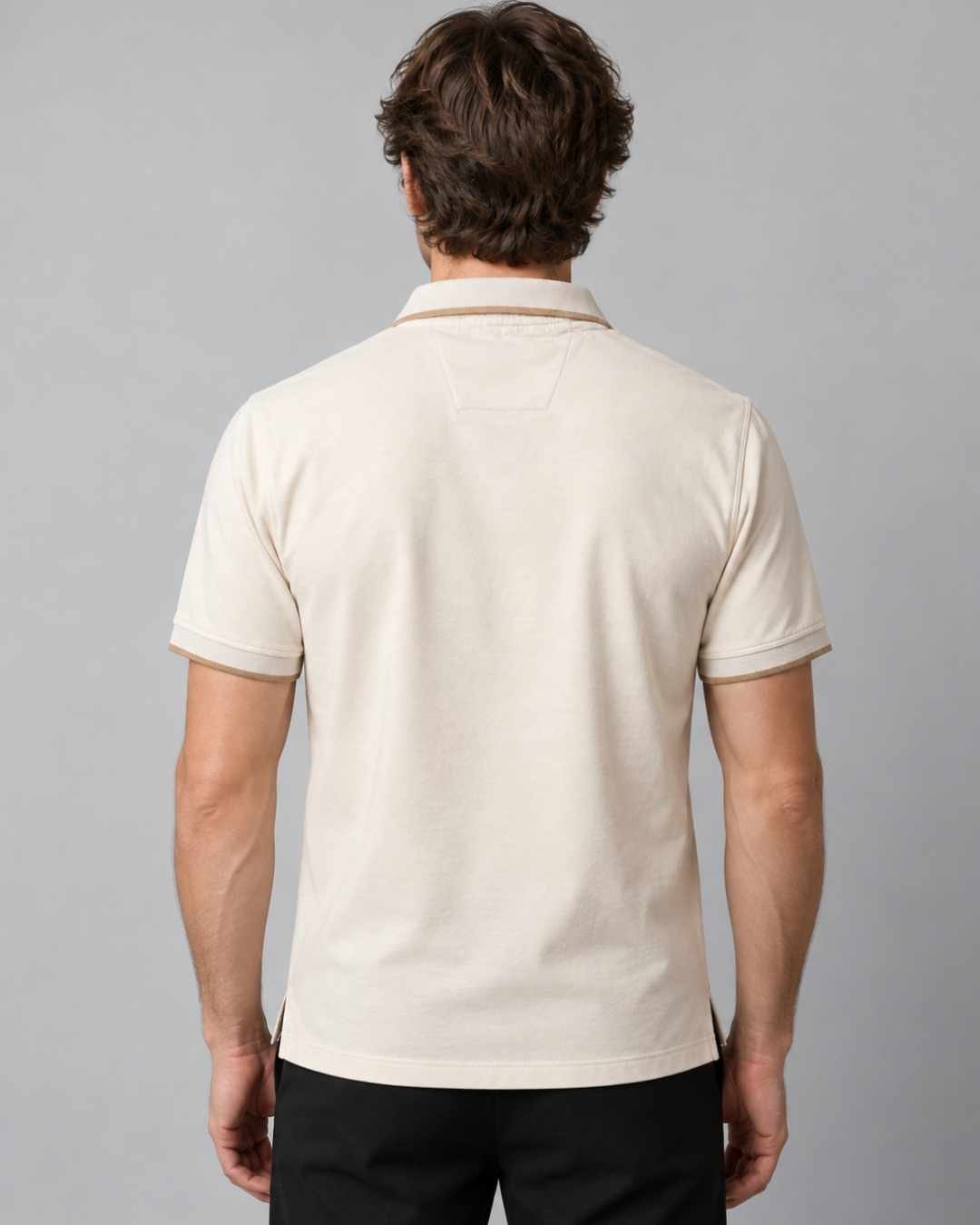 Camiseta Polo Hombre con Cuello y Pechera texturizada