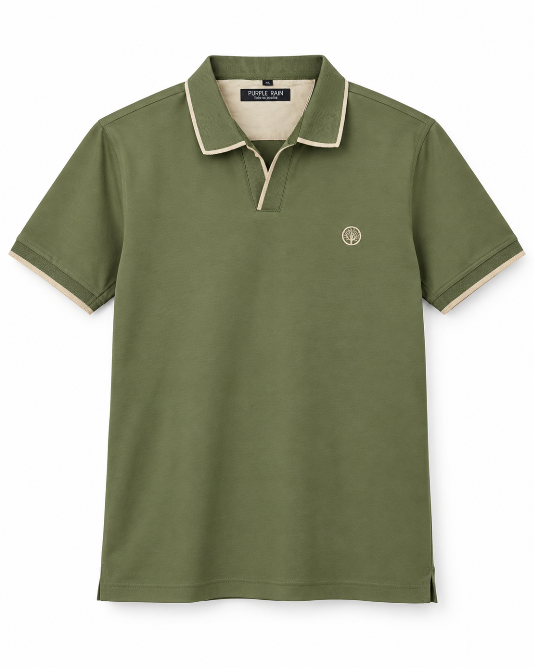 Camiseta Polo Hombre con Cuello y Pechera texturizada