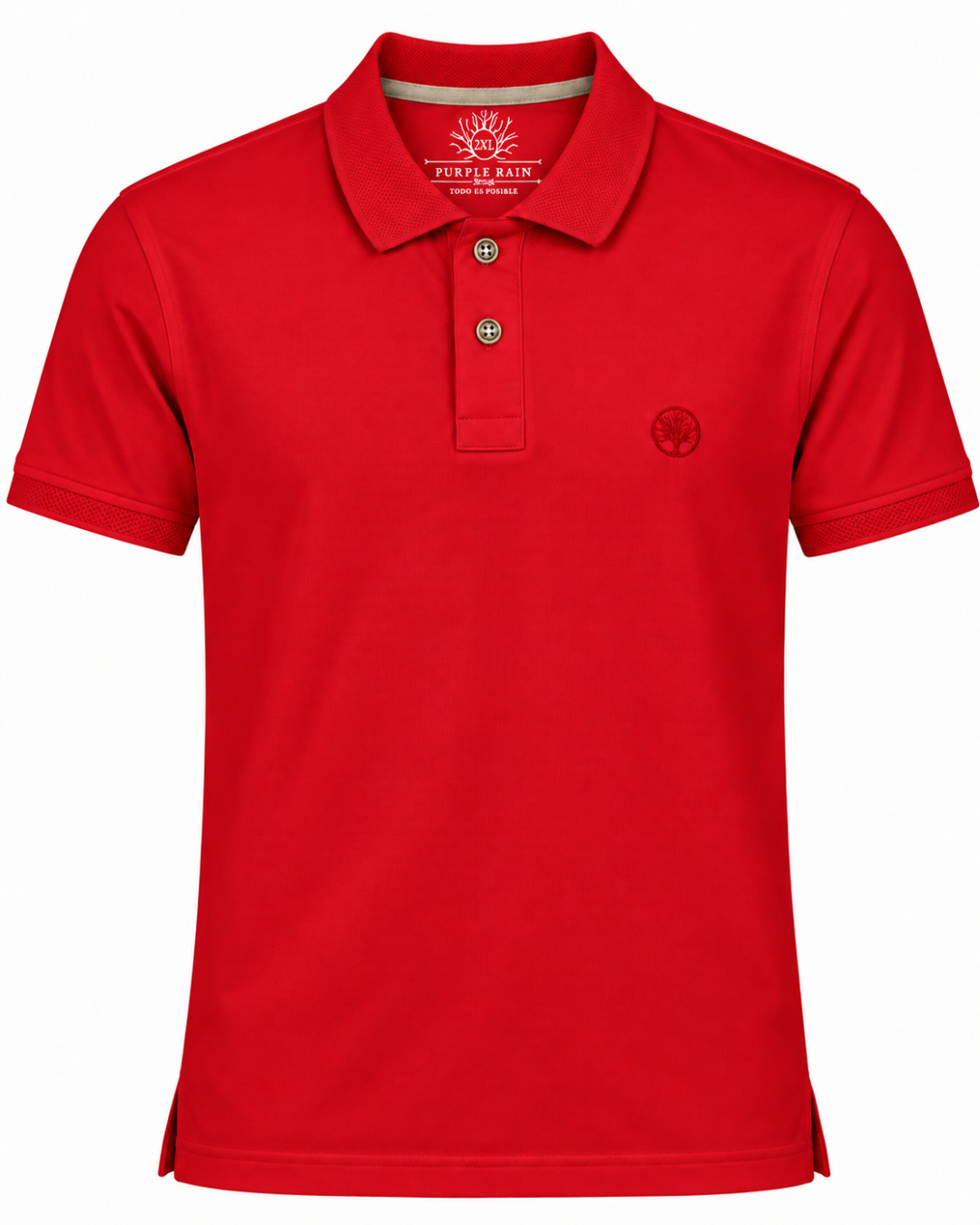Camiseta Polo Hombre con Cuello y Puños Texturizados