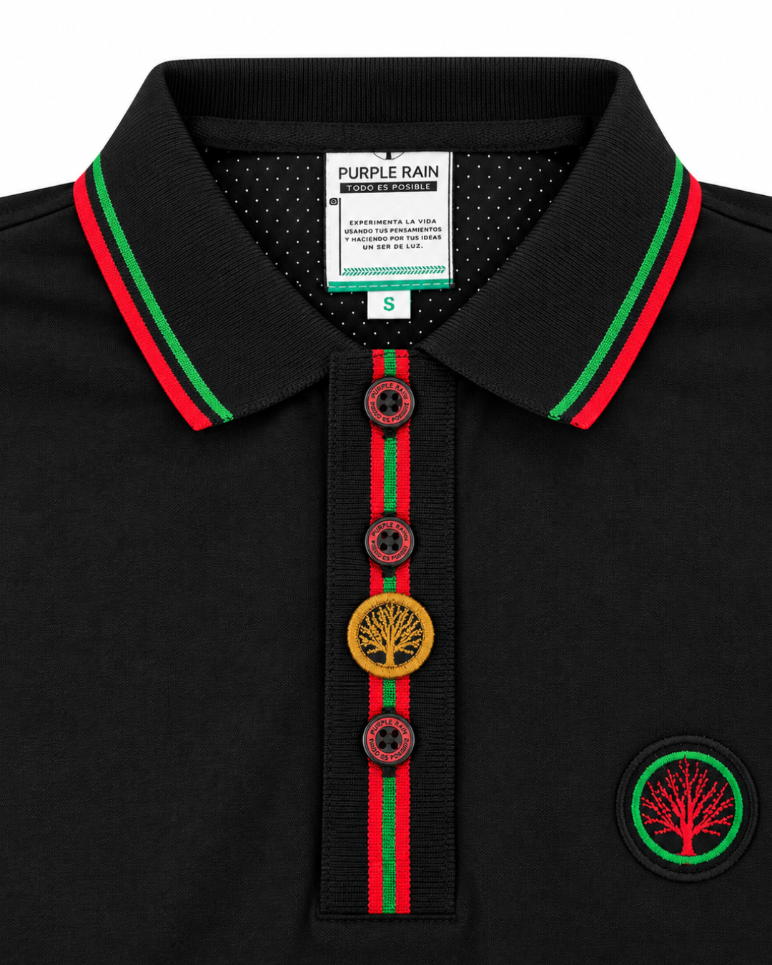Camiseta Polo Hombre Cuello Texturizado y Detalles Tricolor