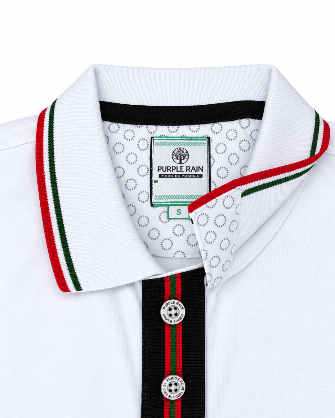 Camiseta Polo Hombre Cuello Texturizado y Detalles Tricolor