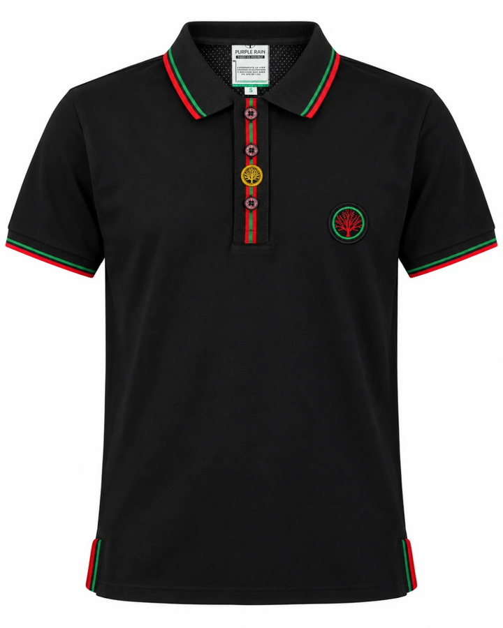 Camiseta Polo Hombre Cuello Texturizado y Detalles Tricolor