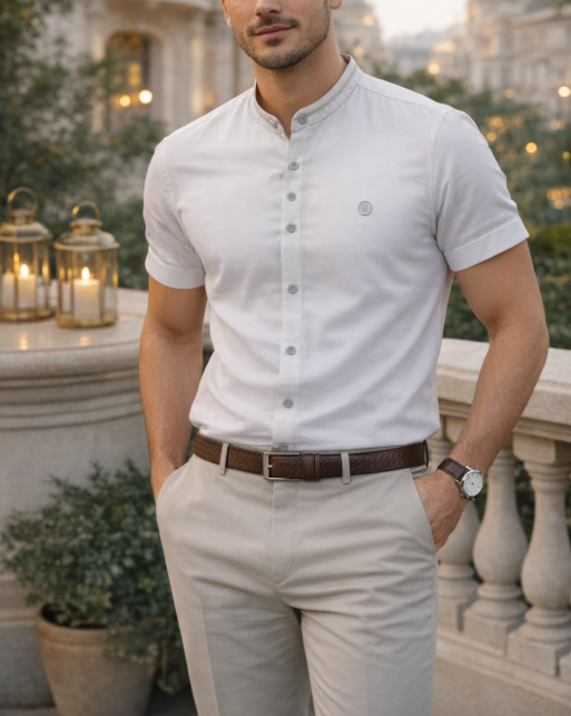 Camisa Linear Mao Blend - Purple Rain