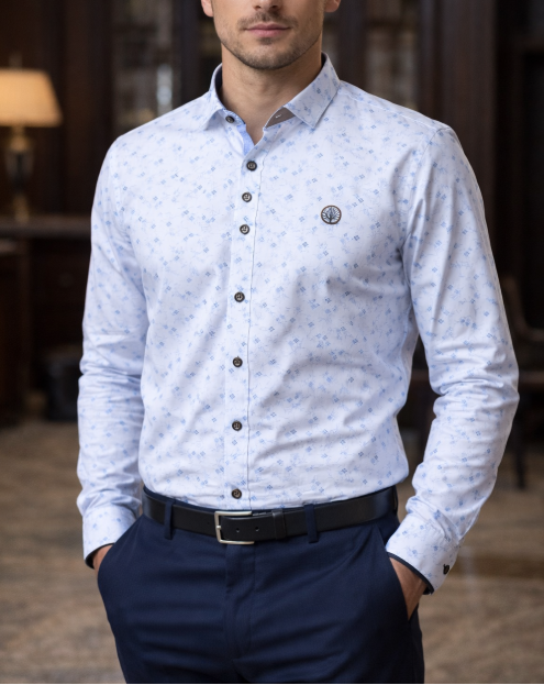 Camisa Artisan Slim Dot - Purple Rain