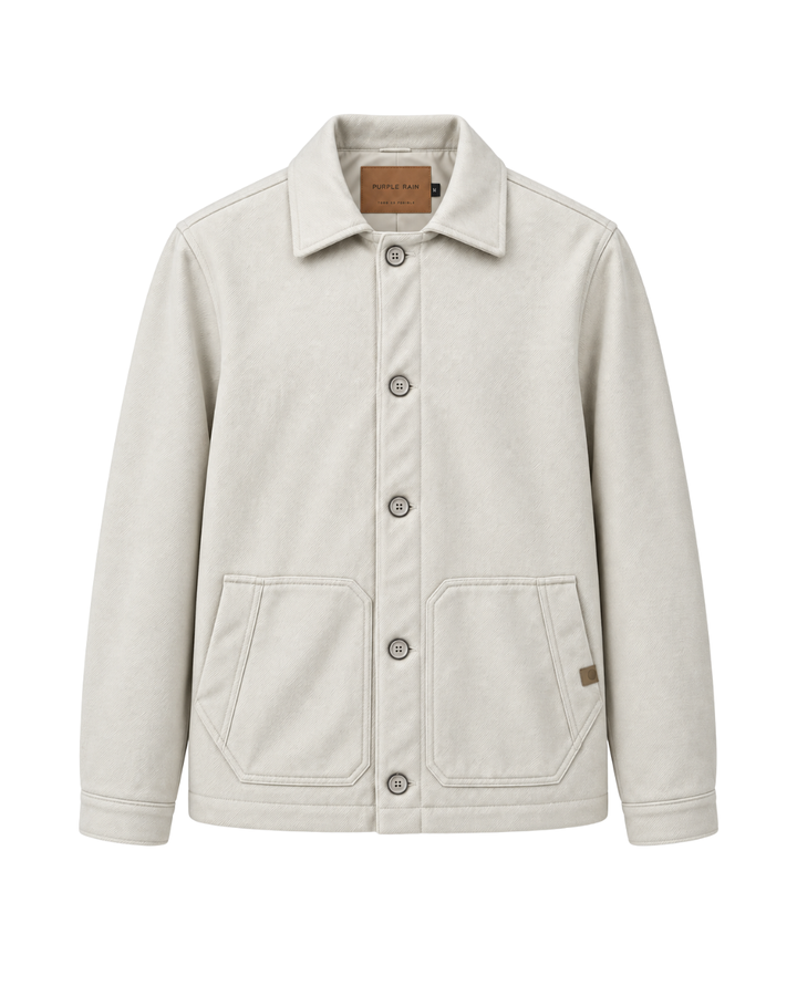 Chaqueta Clásica Tipo Paño para Hombre Marfil