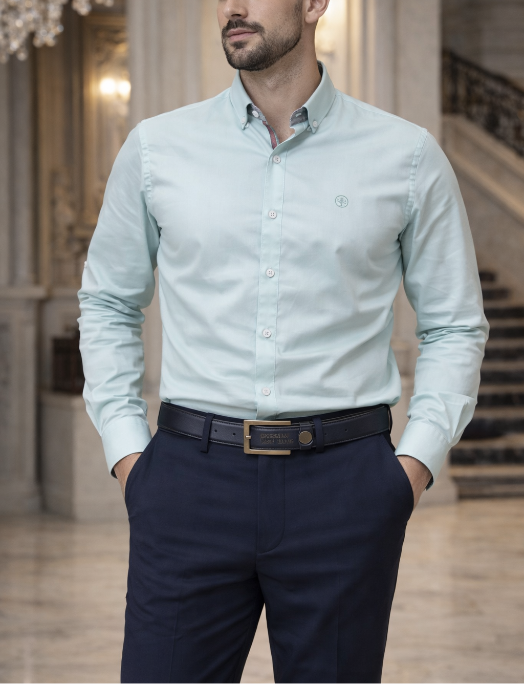 Camisa Silk-Touch Slim - Purple Rain